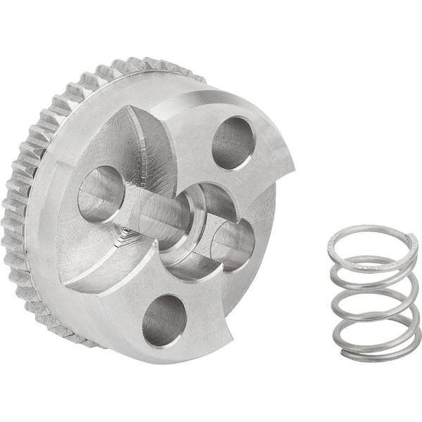 Engagement Element W. Ext. Toothing, Form:F, D4=23, N=38, H=9, 5, Stainless Bright, Comp:Stainless